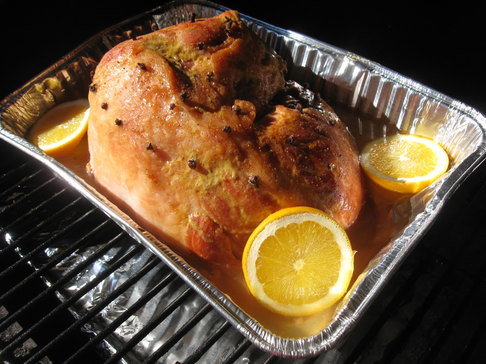 Barbecue Master How to Grill a Bone In Ham on the Barbecue Grill