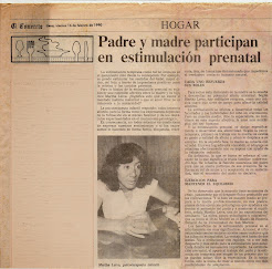 PADRE Y MADRE PARTICIPAN EN ESTIMULACIÓN PRE NATAL - EL COMERCIO 1990