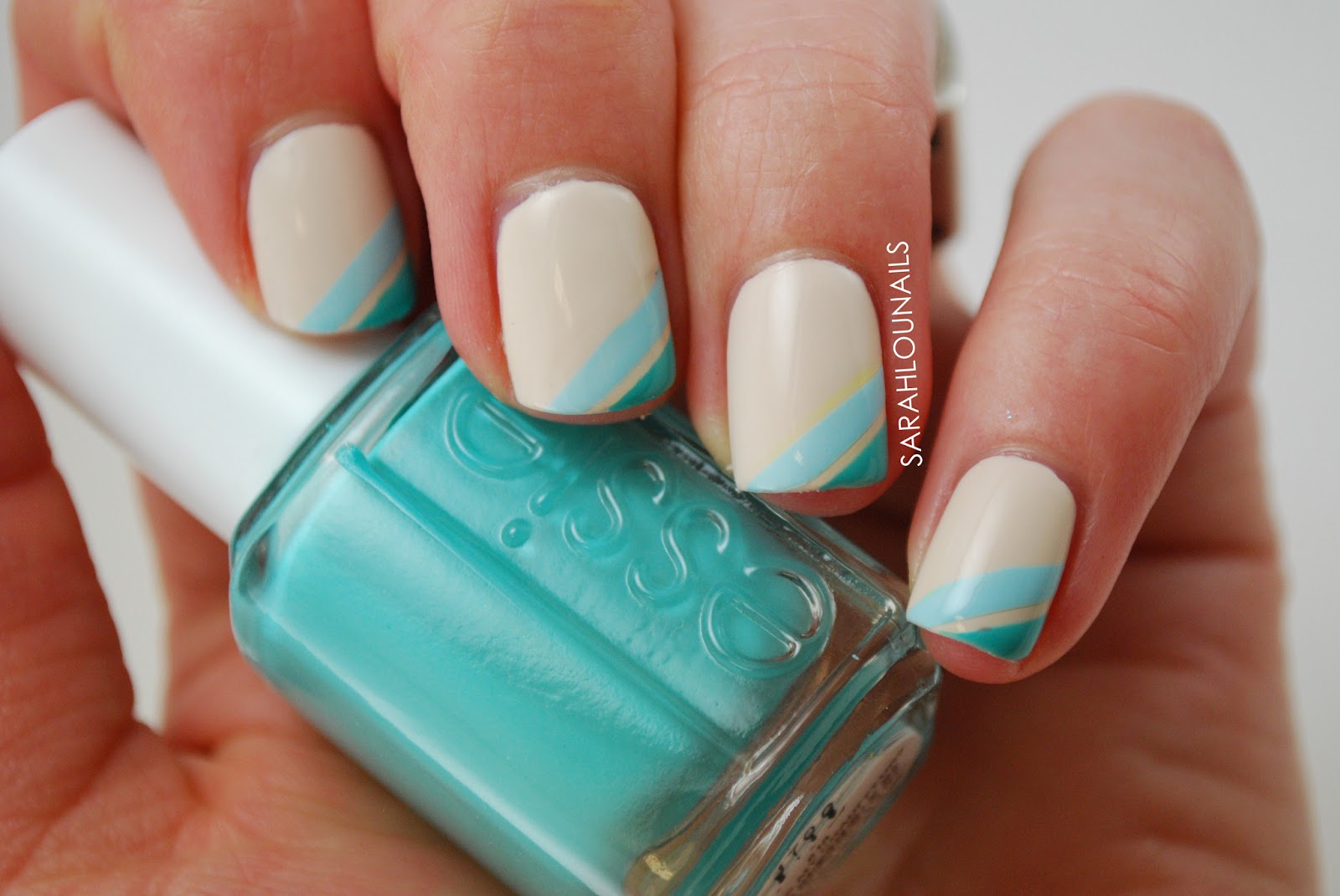 1. Teal Blue Ombre Nails - wide 6