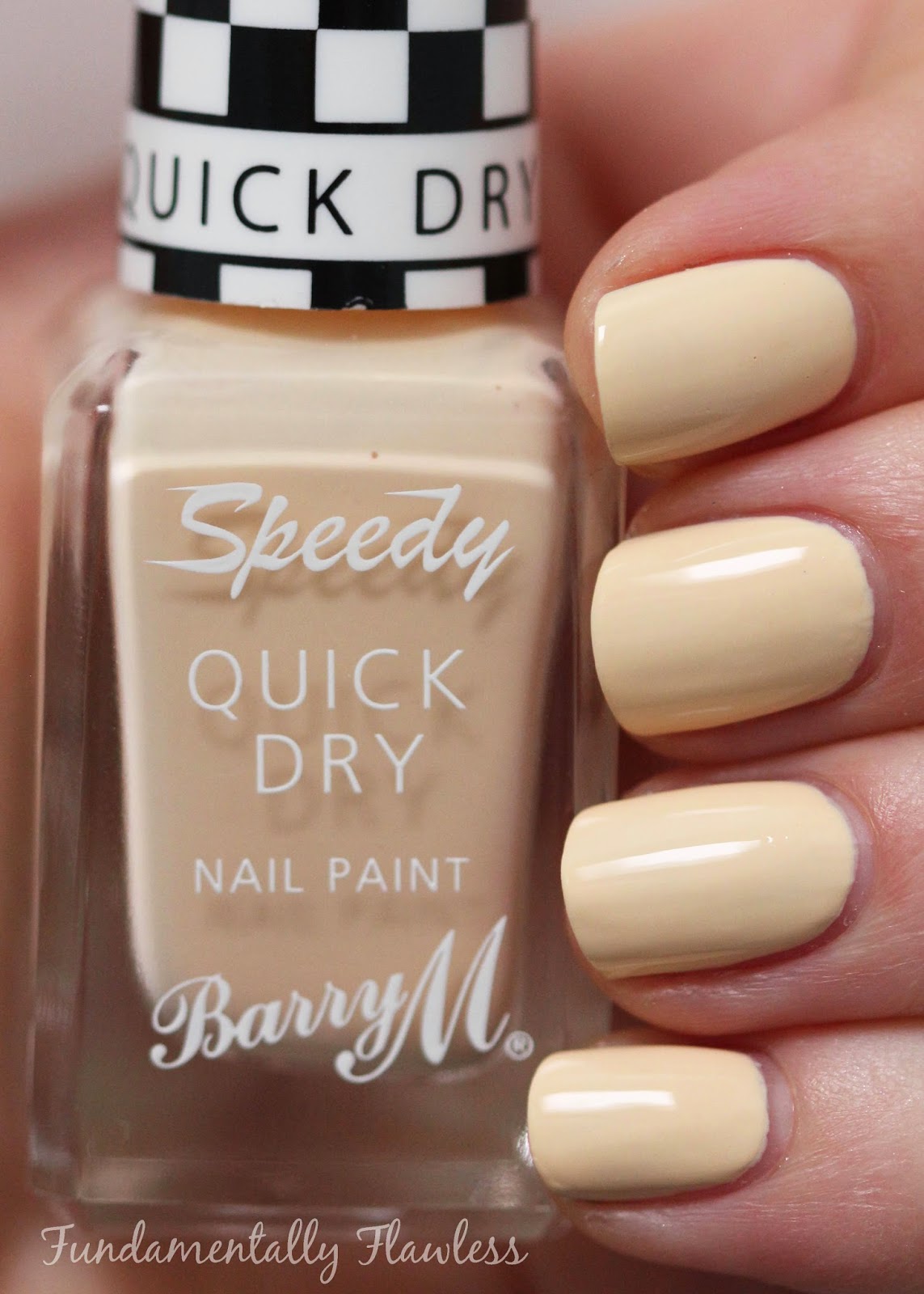 Barry M Stop the Clock - pastel yellow - swatch