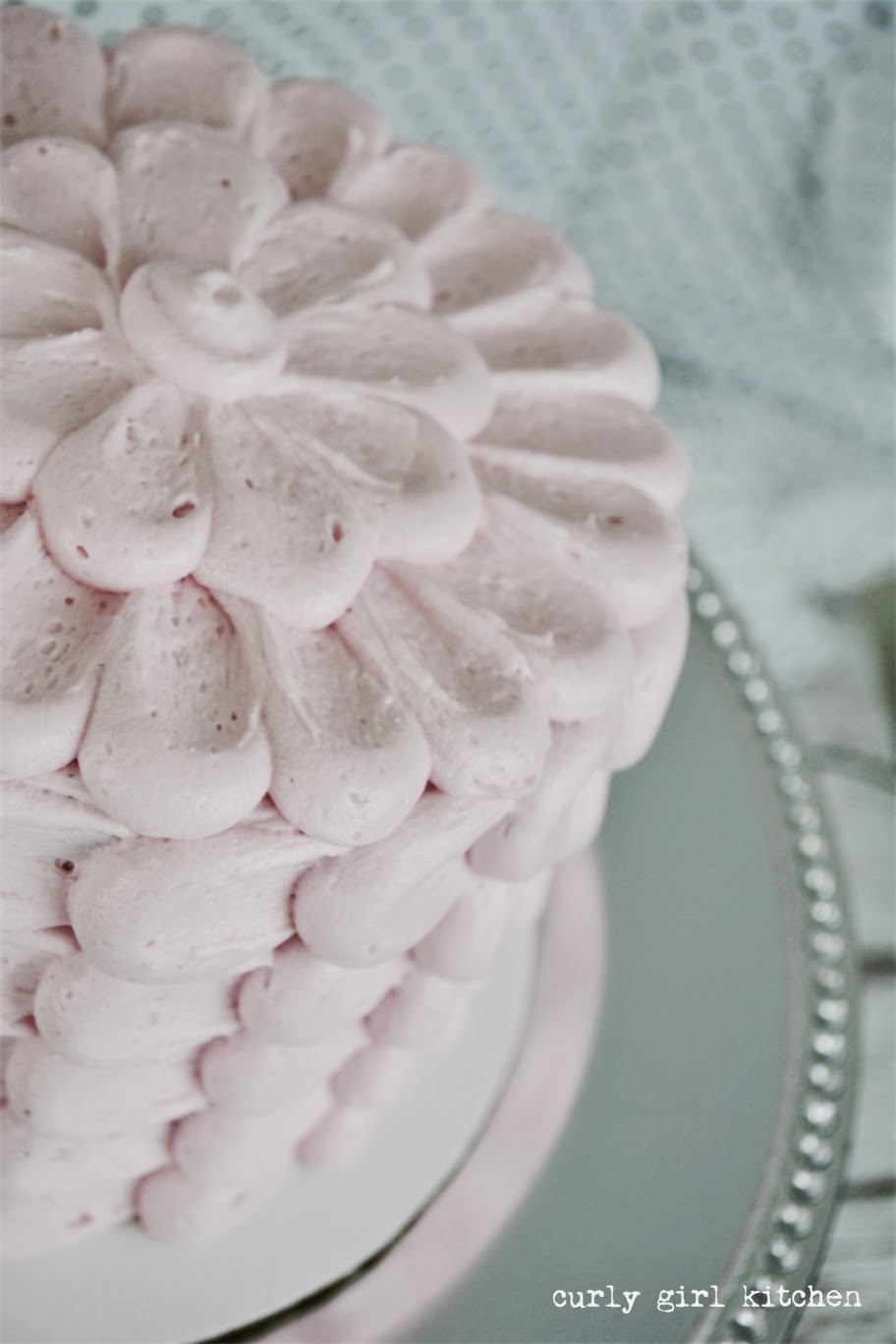 Curly Girl Kitchen Blush and Bashful Petals Cake for Mother's Day