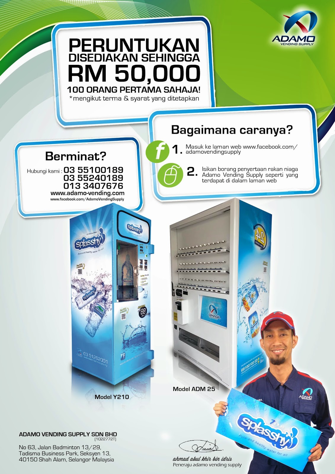 Vending malaysia harga machine Mesin Air