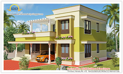 167 Square meter (1800 SqFT.) modern contemporary house elevation - October 2011
