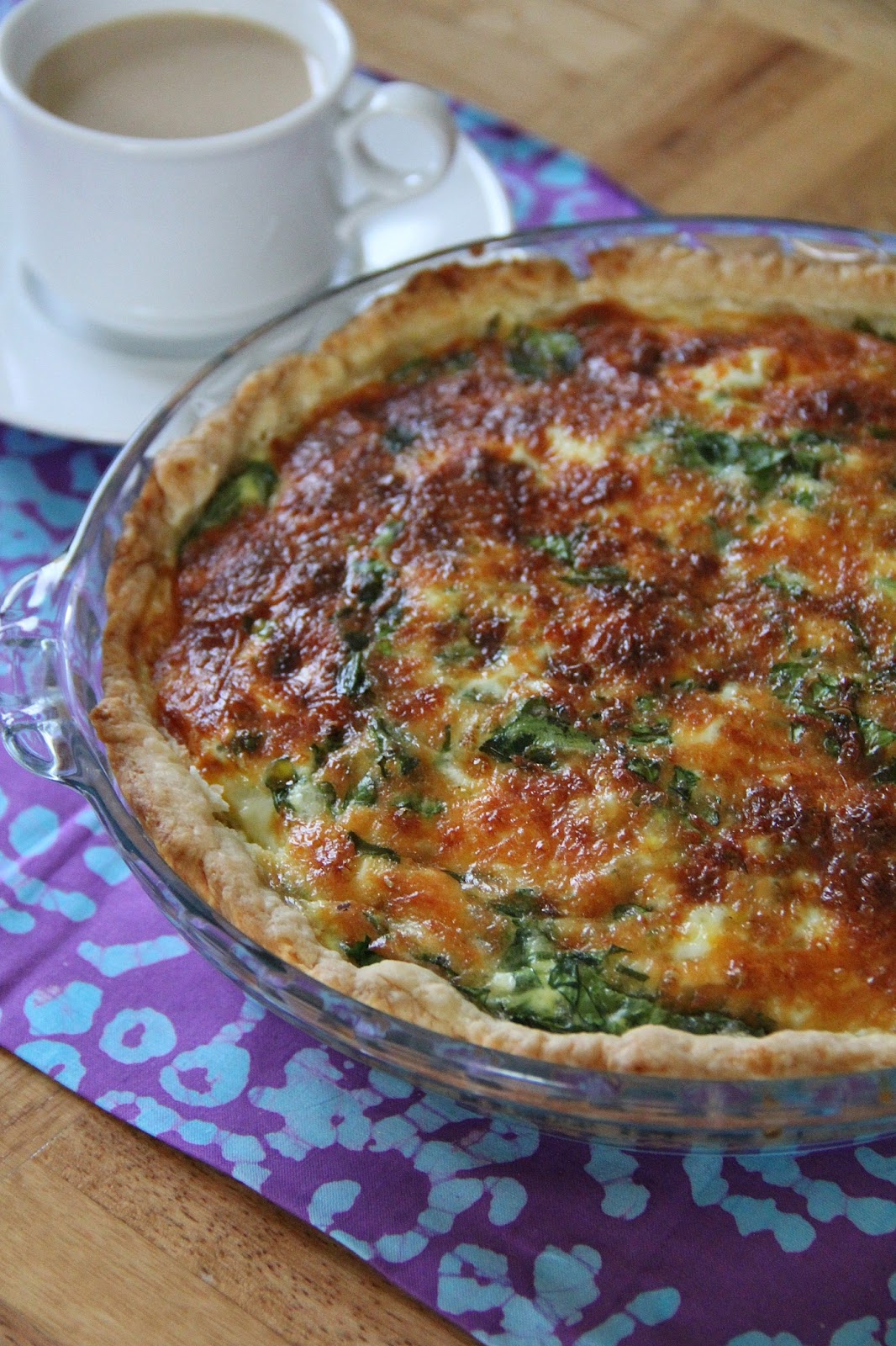 Dalia's Delights TurkeyBacon and Spinach Quiche
