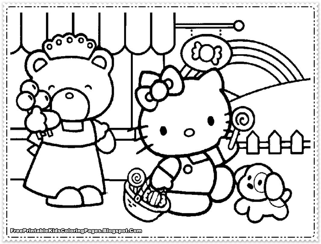 Hello Kitty Coloring Pages For Girls - Free Printable Kids Coloring Pages