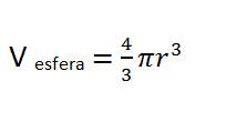 fórmula para calcular o volume de uma esfera