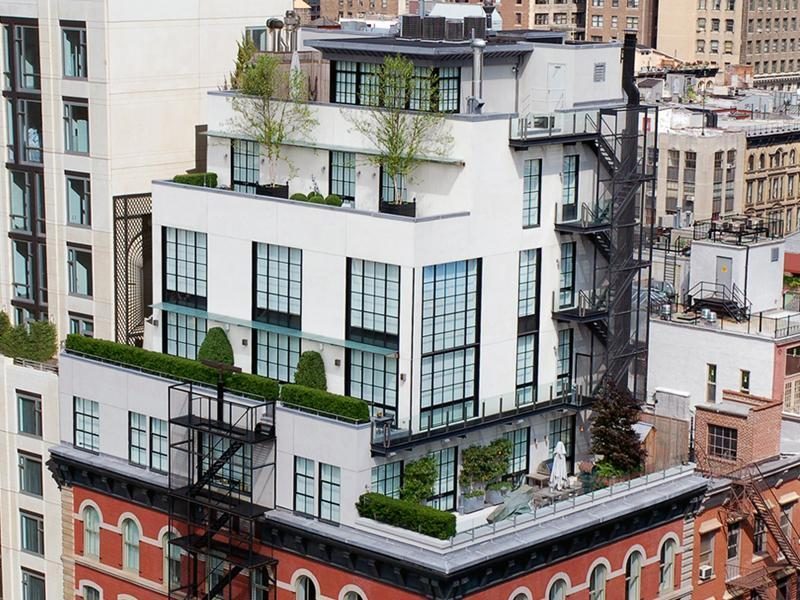 Photo of Tribeca rooftop penthouse as seen from the air