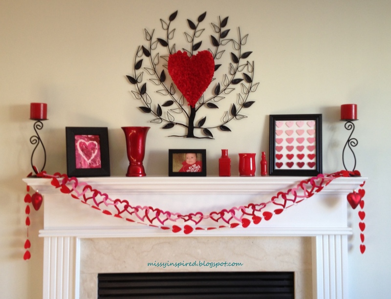 Missy Inspired A Mantel a Month February Valentine's Day Mantel