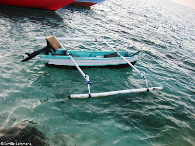 Small boat on Gili Air in Indonesia