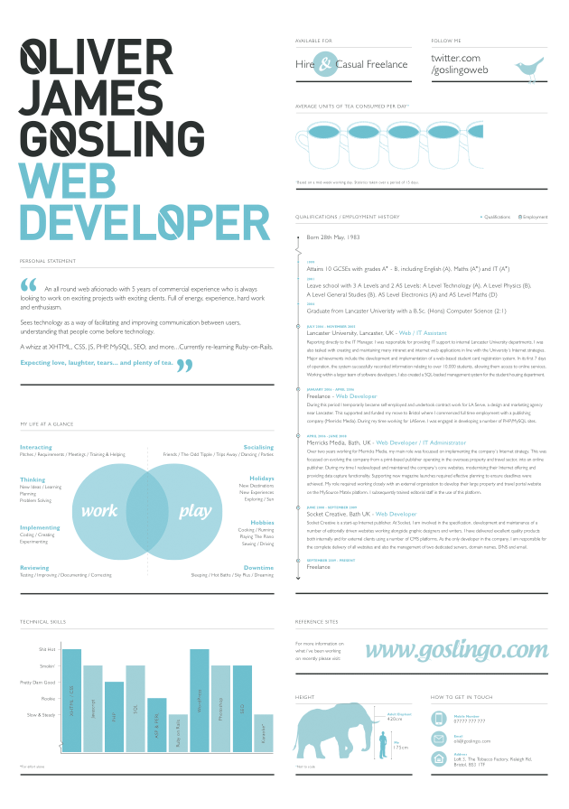 awesome graphic design resumes