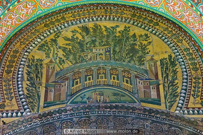 Fig. 6.- Mezquita de Damasco. Mosaico. El Paraíso. Foto M.A. Aznar.
