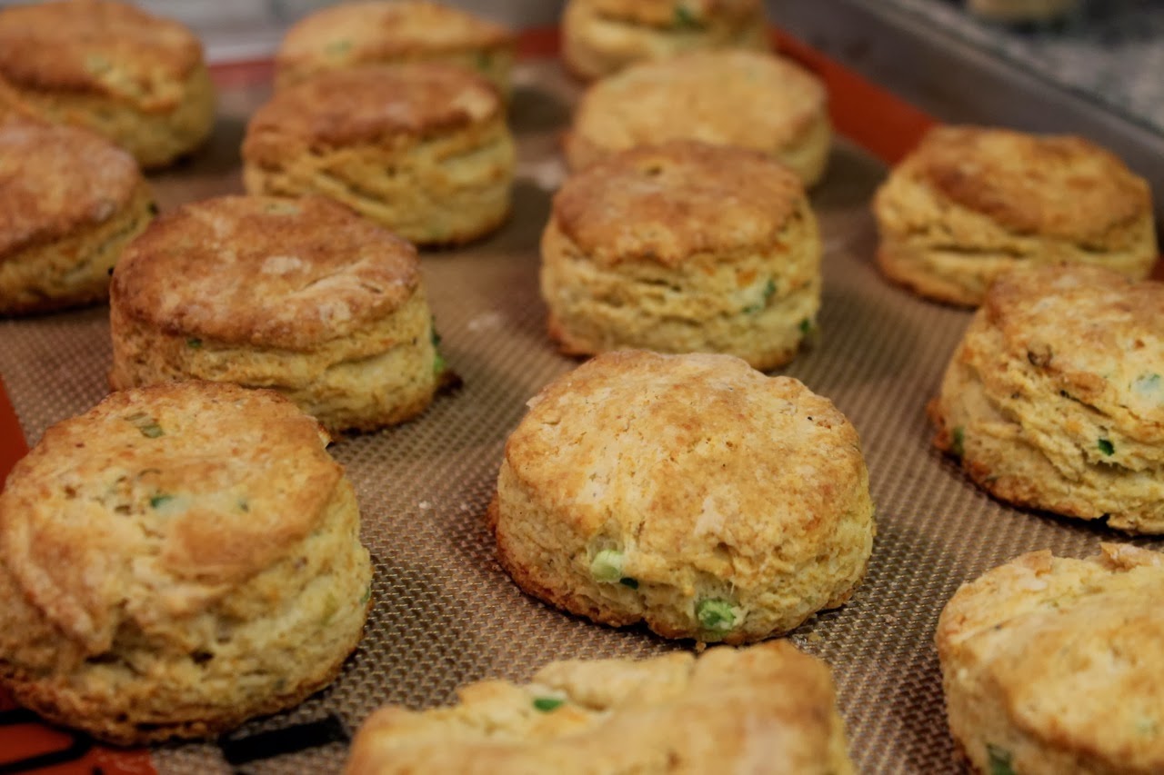 Cook In / Dine Out Cheesy ScallionCorn Biscuits