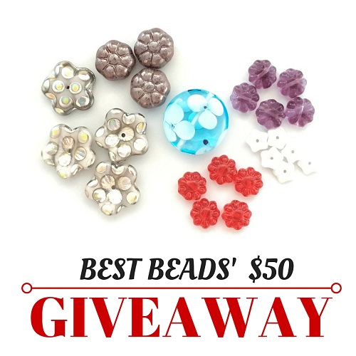 The Best Beads Shop's 50 Giveaway for Czech Beads Flower Beads