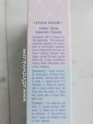 Etude House Eraser Show Mascara Cleaner description on box