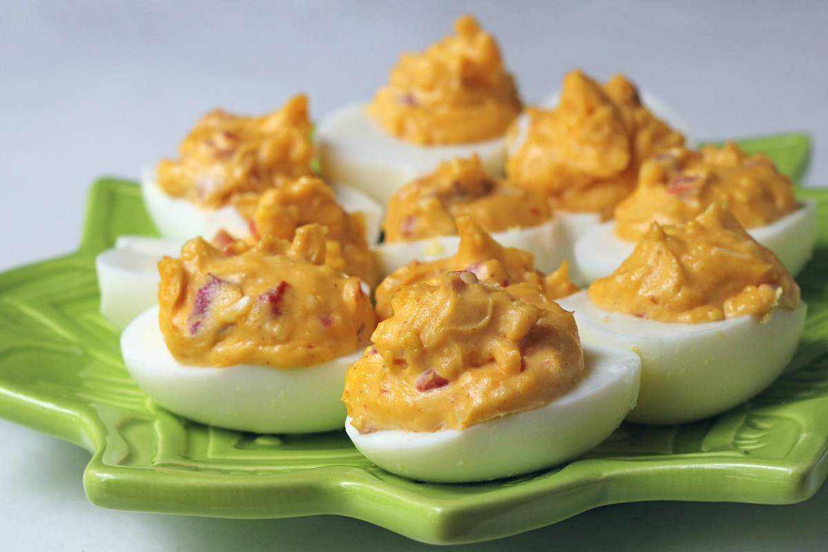 Cookistry Pimento Cheese Stuffed Eggs