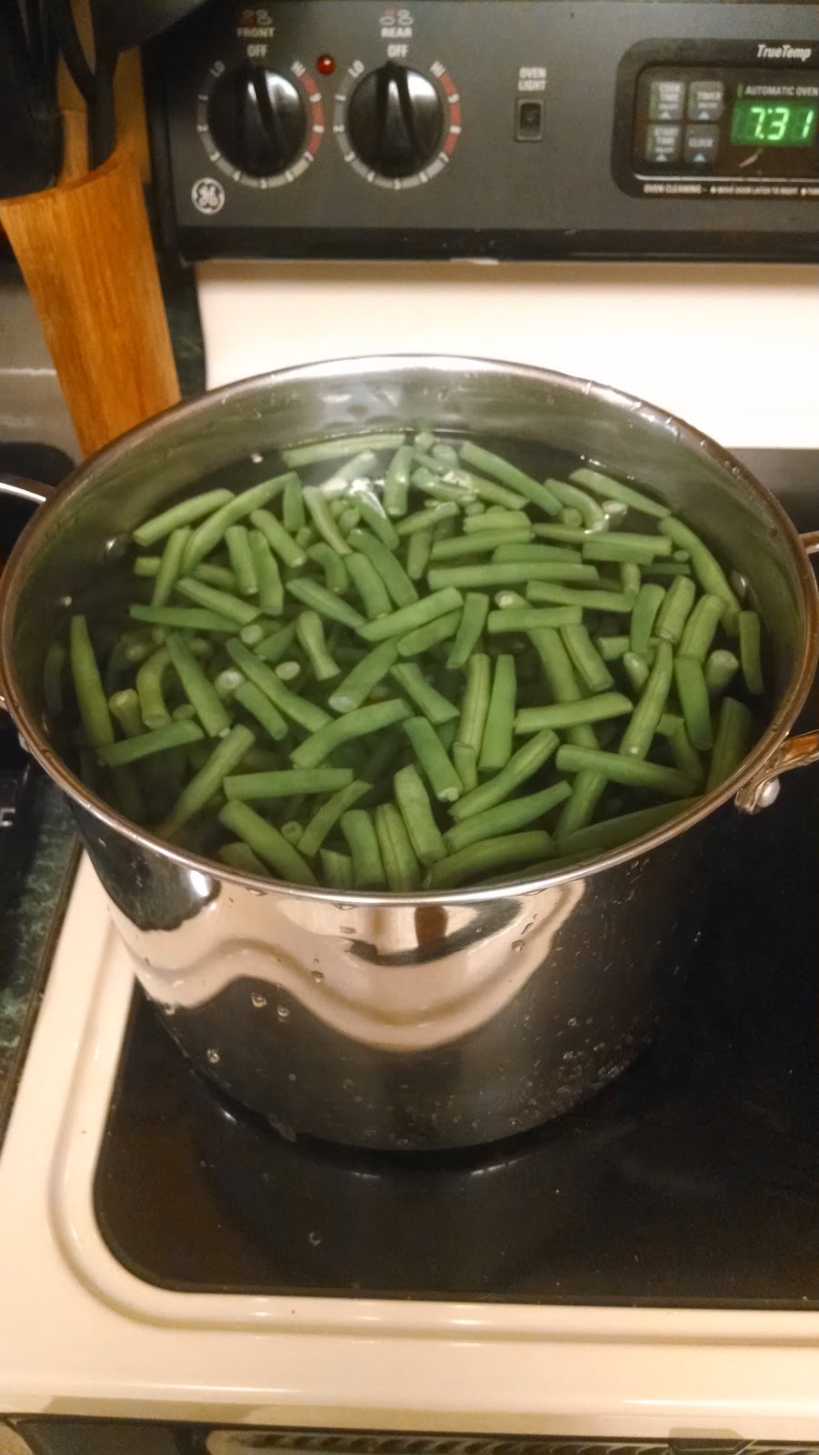 The Corray's Home Packing Green Beans