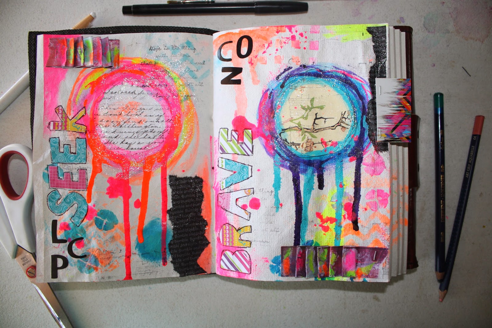 Adventures in art journaling Art Journal Love