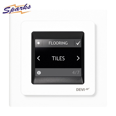 Control the Tiles Underfloor Heating with DEVIreg Touch. With the help of the DEVIreg Touch thermostat you can control the DEVImat underfloor heating mats for tiled floor, timber floor, concrete floor, etc. Control the Tiles Underfloor Heating with DEVIreg Touch