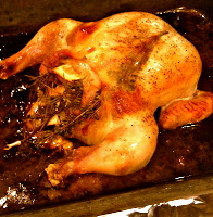 Roasted Chicken with White Wine and Rosemary