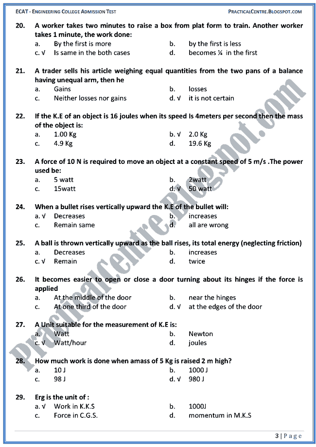 work-power-and-energy-dimensions-ecat-preparation-mcqs-test-physics-engineering-admission-test