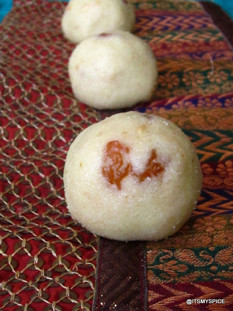 Also known as sooji laddoo, is made during festivals from semolina