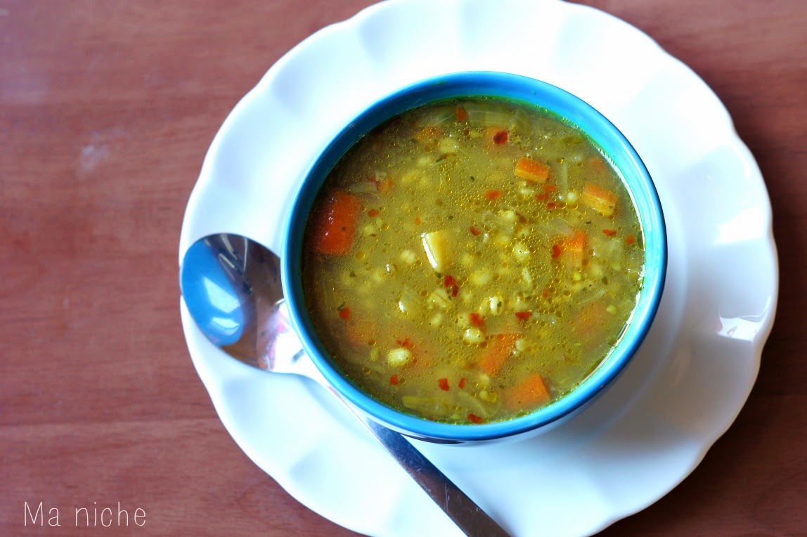Ma Niche Vegetable Barley Soup with the Taste of Little India