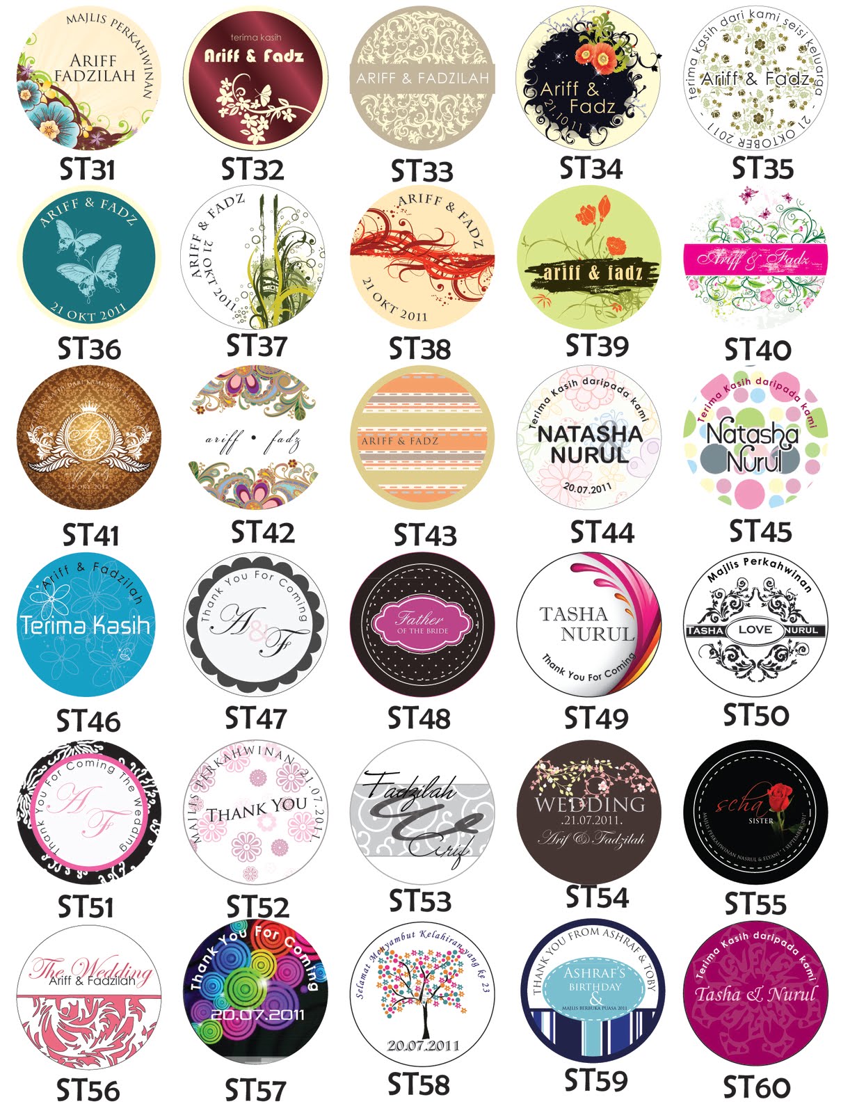 sticker design batch 2 Ceria Kad Kahwin