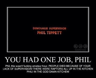 You had one job Phil, funny movie credits, demotivational picture