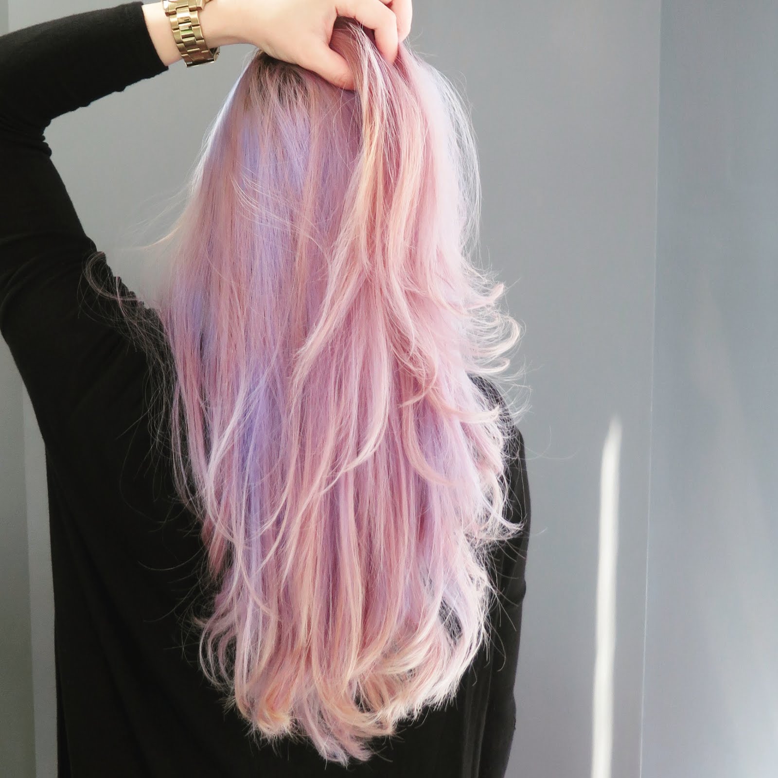 Warna rambut ungu campur abu abu