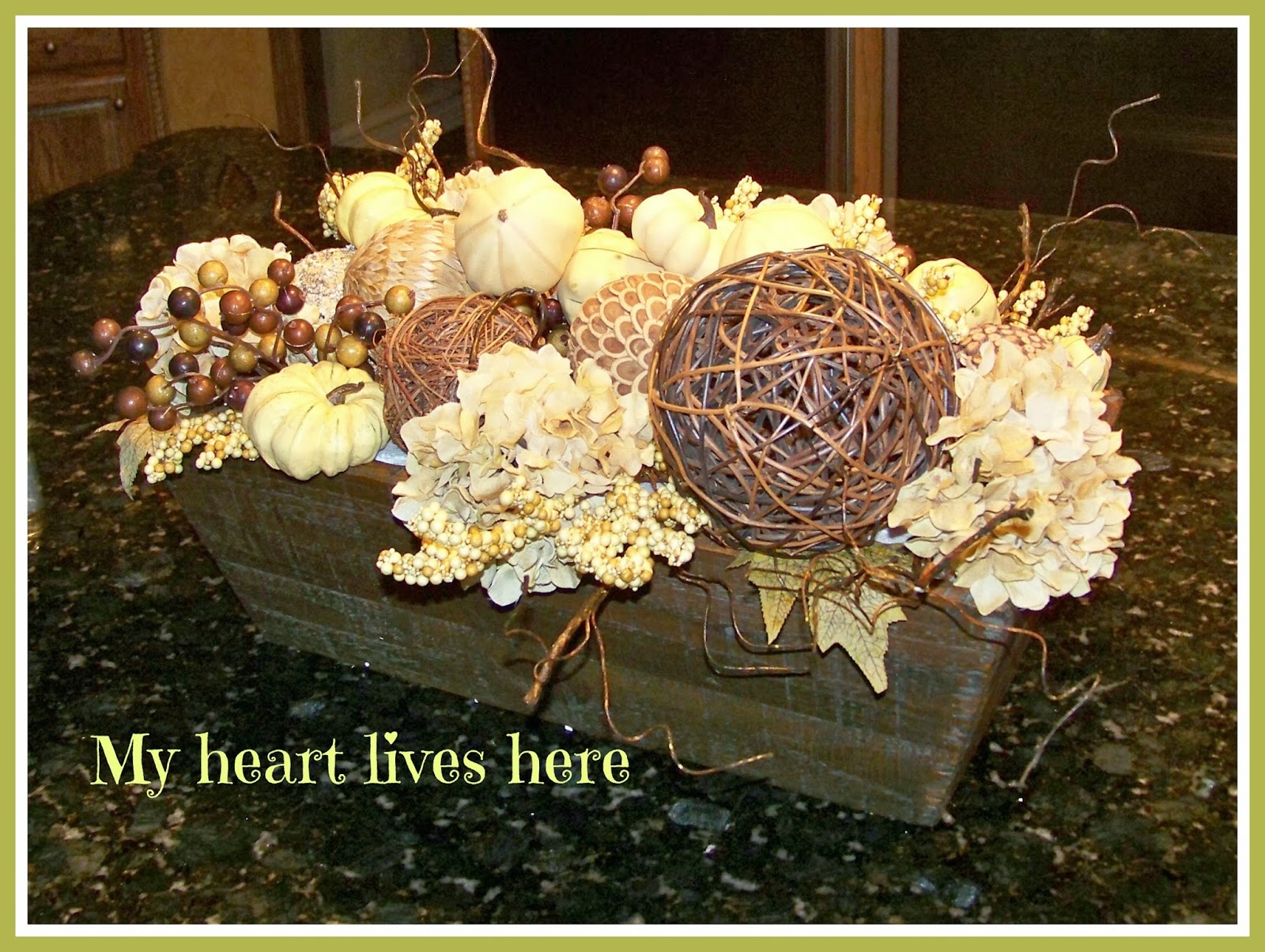Fall Flower Box My Heart Lives Here