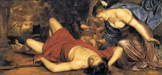 Aphrodite pleurant sur la mort d'Adonis