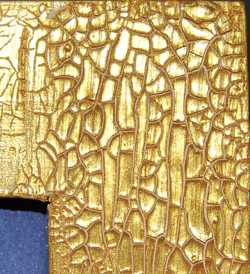 Izzwizz Creations Gold Crackle Paint and the Sea...