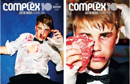 Justin Bieber bloodied