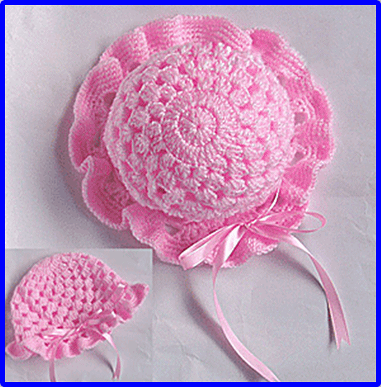 Lindos modelos de gorros para bebes