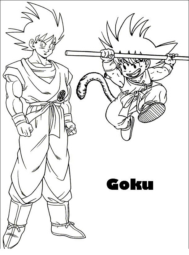 Dibujos De Dragon Ball Z Para Imprimir Y Colorear Dibujo De Goku