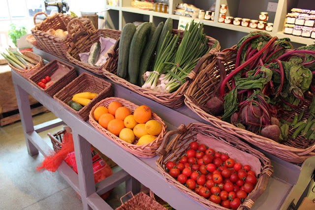 Farm shop fruit and veg