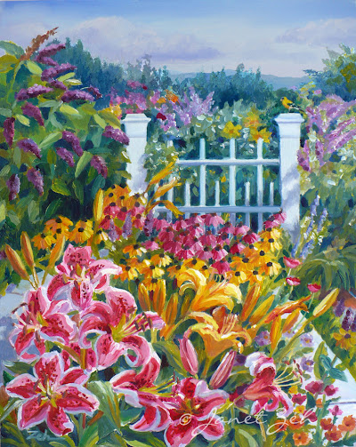 Janet Zeh Original Art Watercolor and Oil Paintings: Garden Flowers