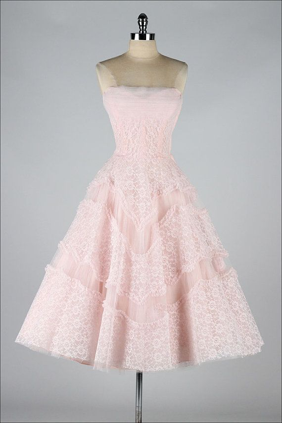 Vintage Pink Lace Dress Fashion Accessories And Style
