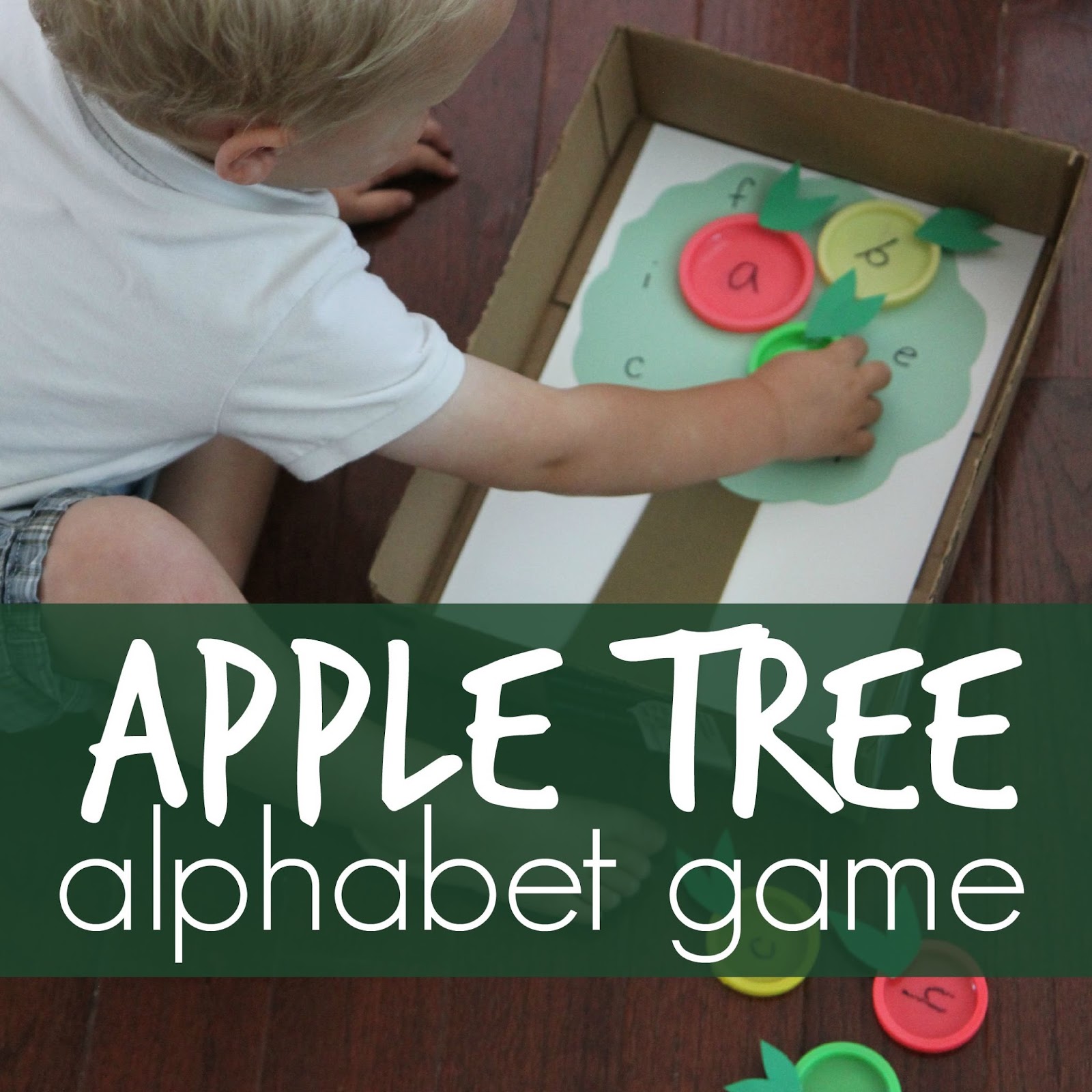 Toddler Approved! Apple Tree Lid Matching Alphabet Game