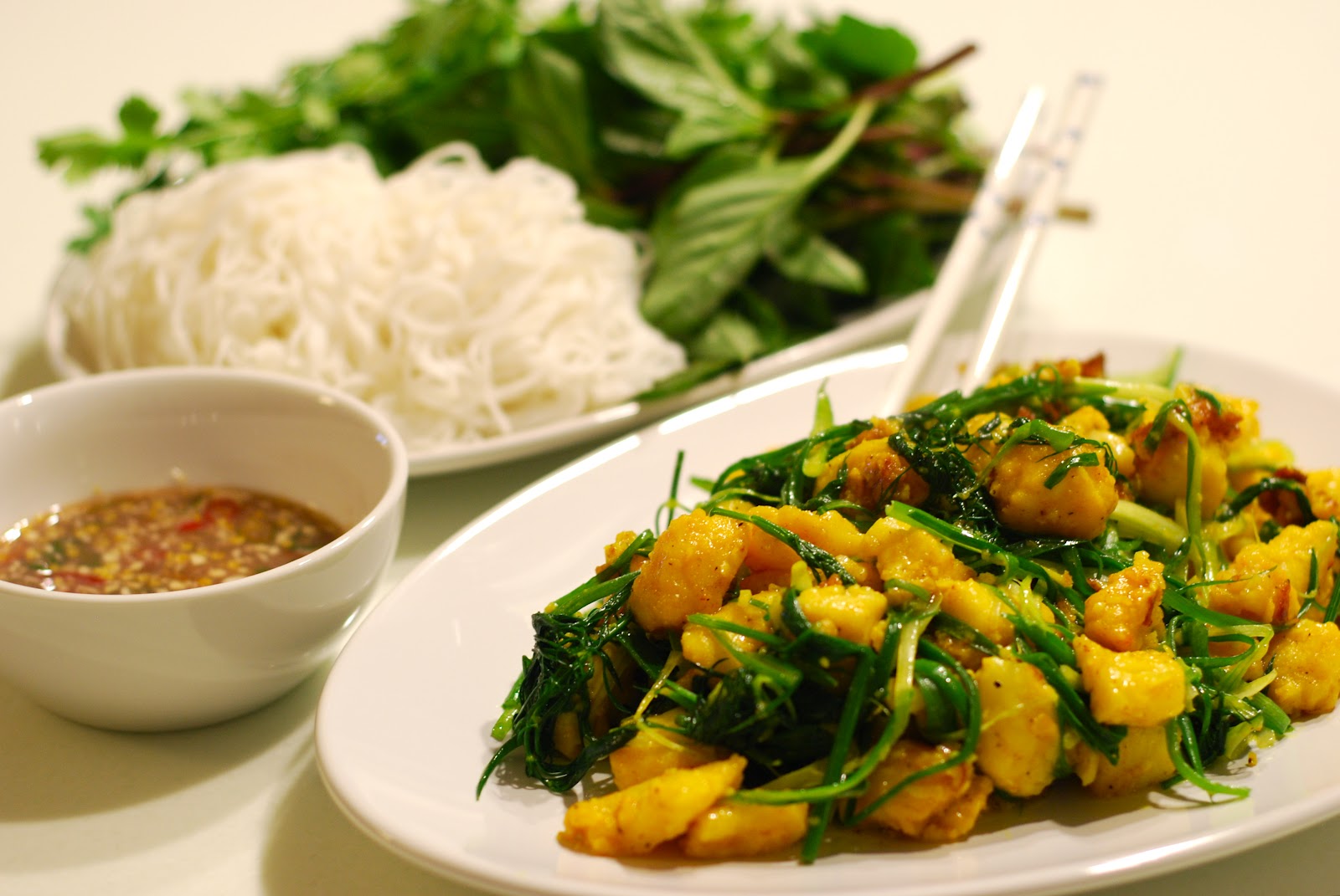 HaonoaH Vietnamese Hanoi Style Turmeric Fish with Dill