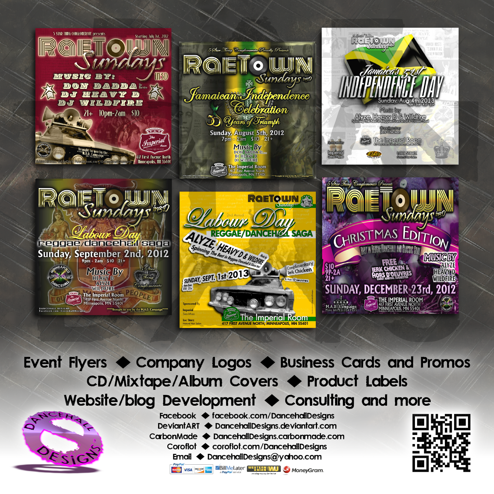 DANCEHALL DESiGNS™ Client RaeTown Sundays in 3D (5 Star Thing