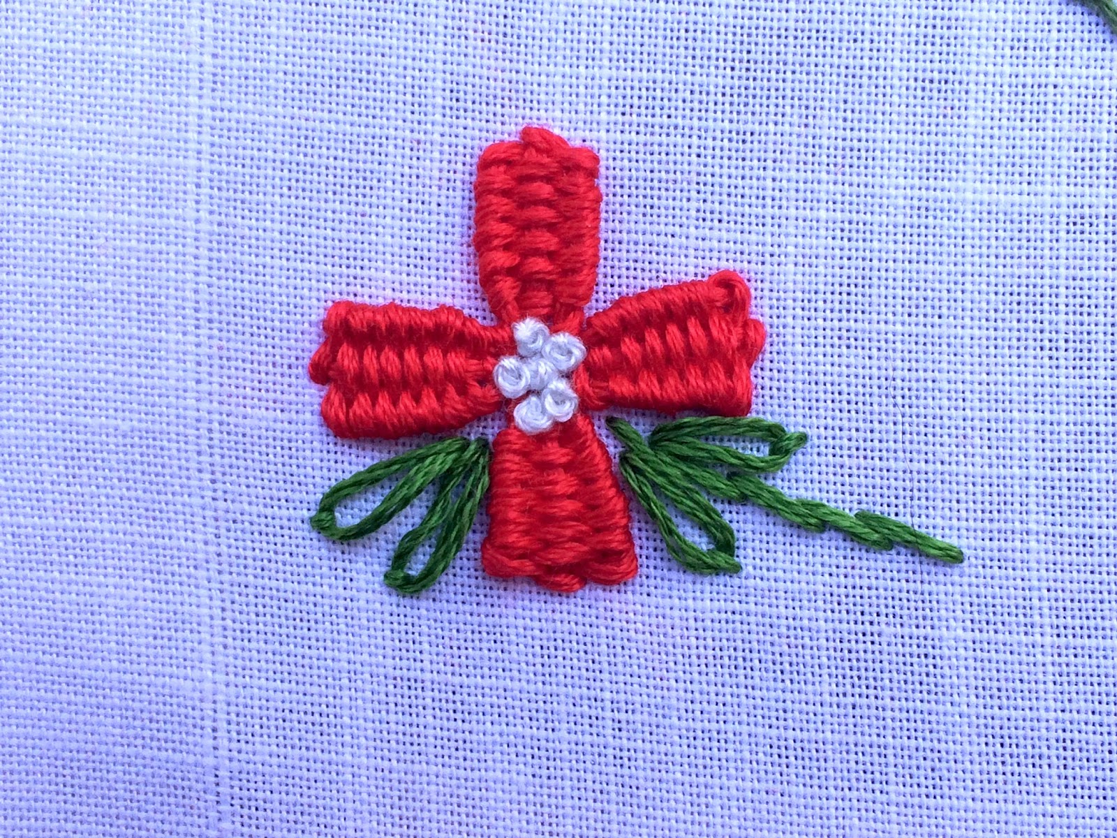 MooshieStitch Woven Trellis Stitch Flower