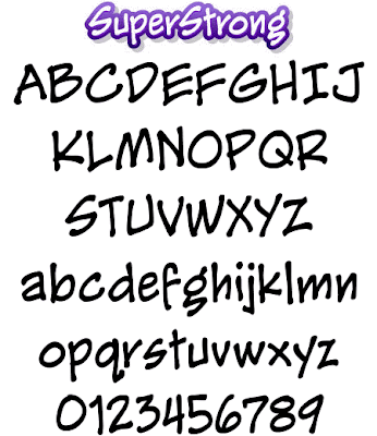 SuperStrong font - Graffiti alphabet font