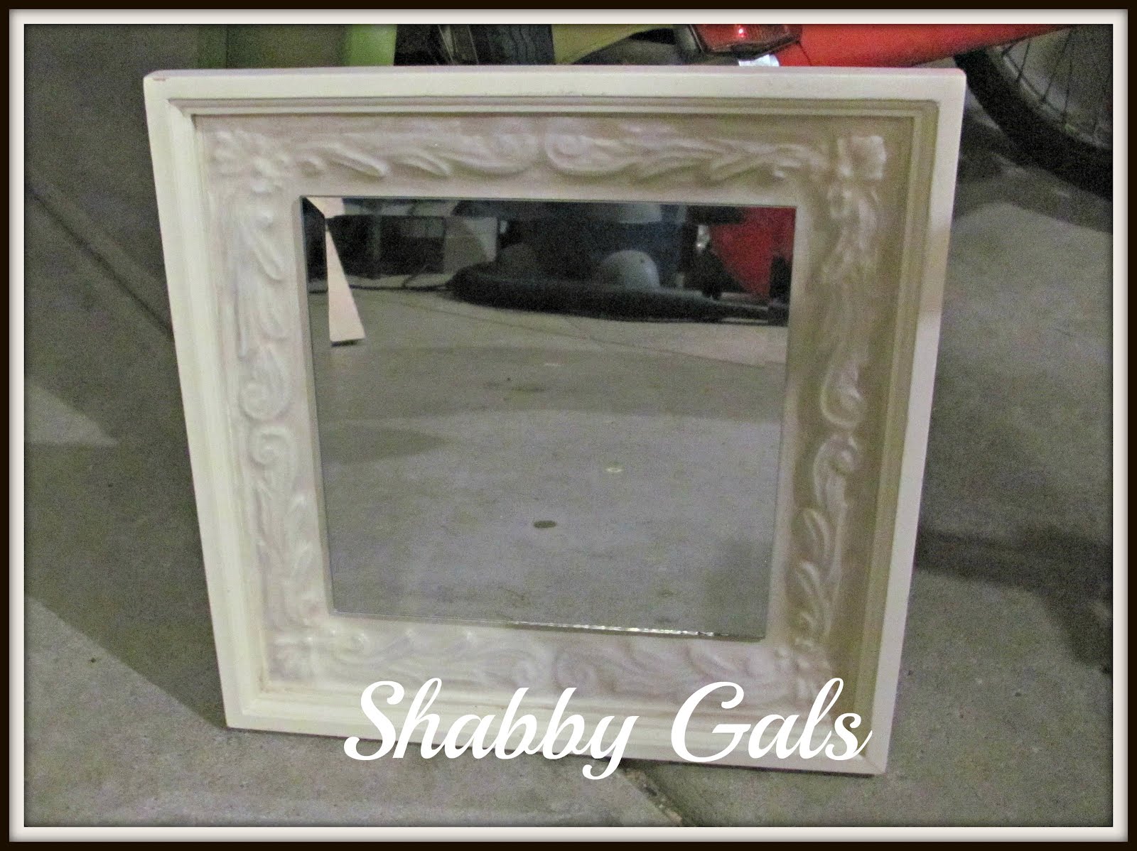 Shabby Gals Mirror Turned Into A Chalkboard