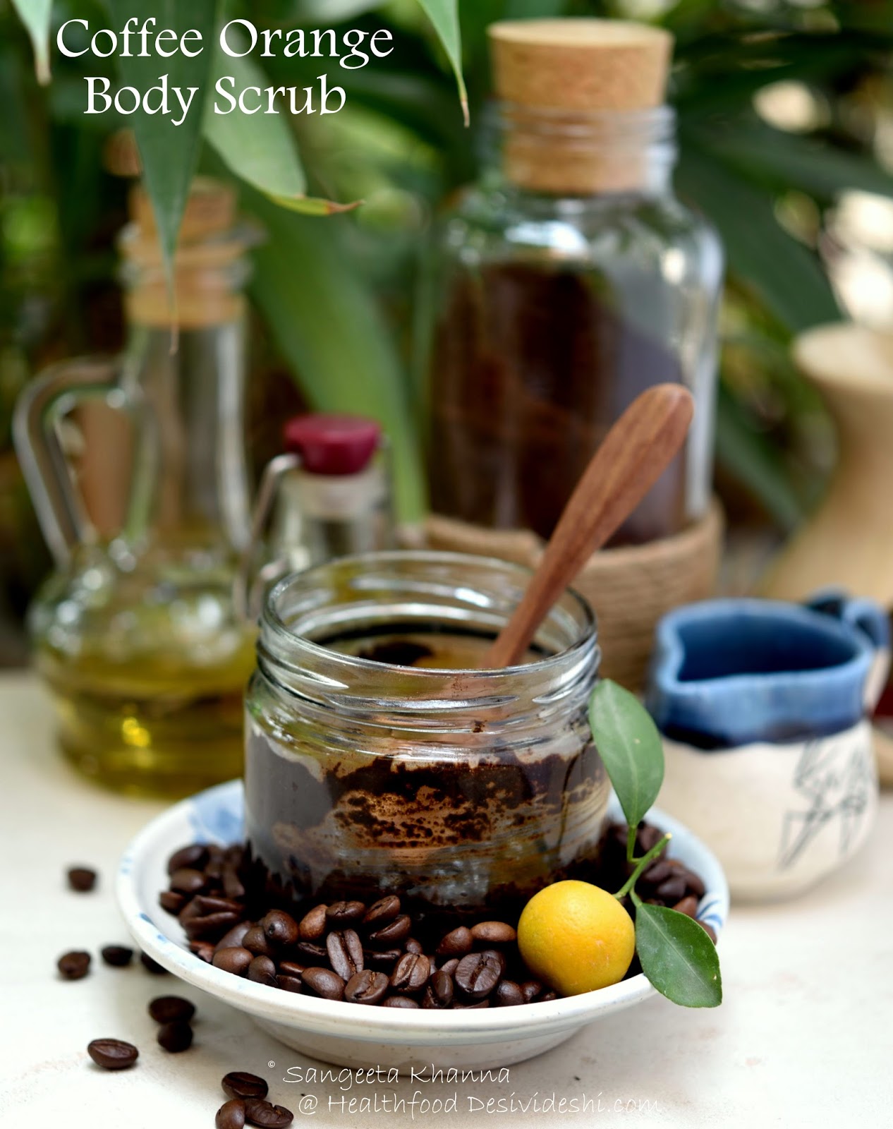 recipe of coffee orange body scrub and getting rejuvenated at R The Spa