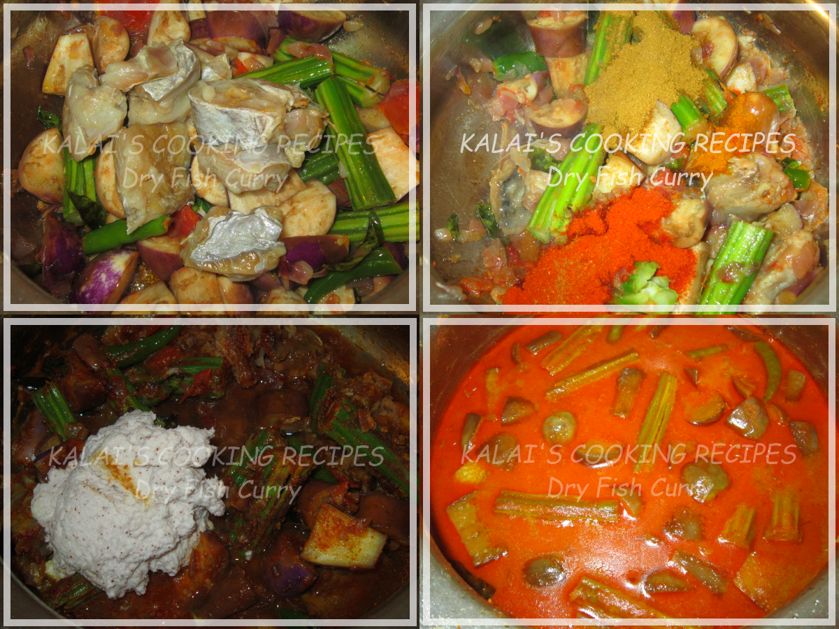 KALAI'S COOKING RECIPES SunDried Salted Seer Fish Curry / Vanjaram