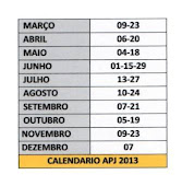 Calendário Anual 2013