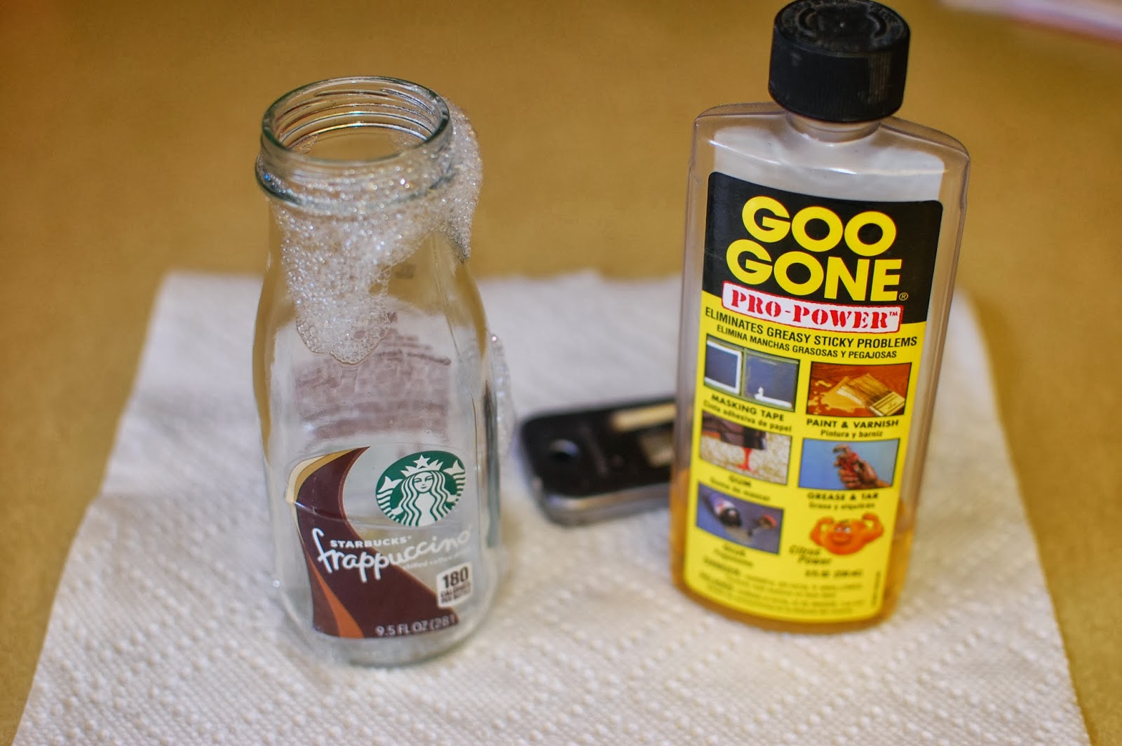 Repurposed Starbucks Bottles