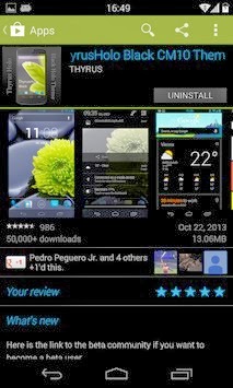 ThyrusHolo KIT KAT Black Theme Android App