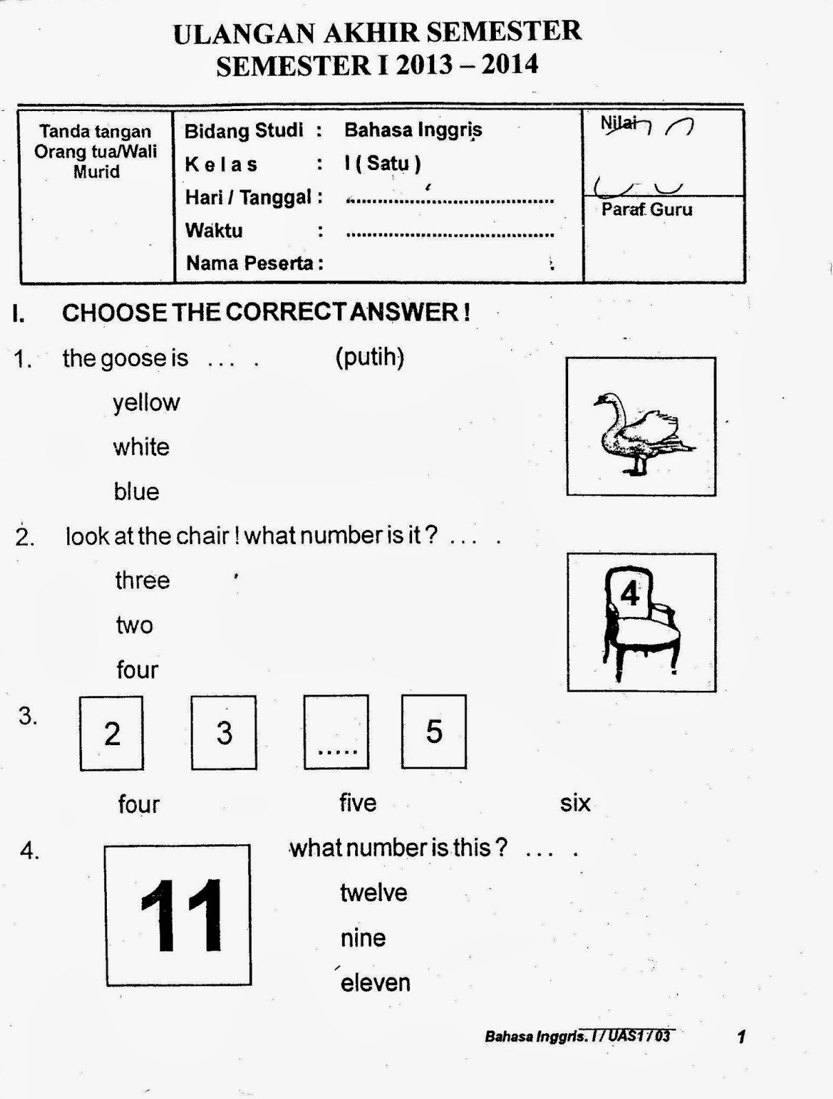 25+ Soal Bahasa Inggris Kelas 6 Semester 2 Dan Kunci Jawaban Images